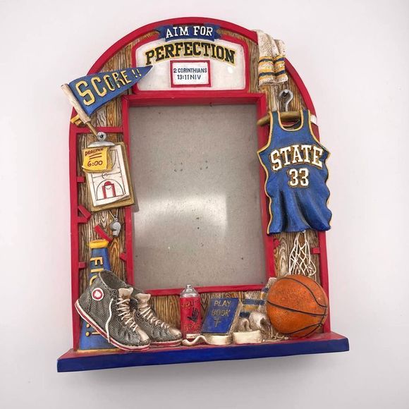 Basketball Dimensional Picture‎ Frame Christian Bible Scripture Corinthians - Picture 1 of 4